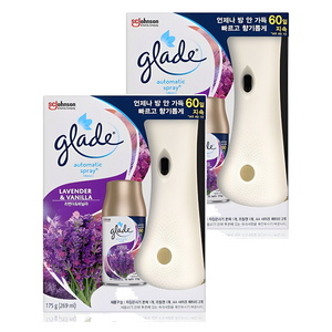 그레이드 자동분사 방향제 + 라벤더 & 바닐라 방향제 리필, 269ml, 2세트