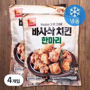 마니커에프앤지 바사삭치킨 한마리 12조각 (냉동), 500g, 4개입