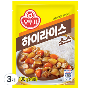 오뚜기 하이라이스 소스, 3개, 100g