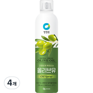 청정원 올리브유 스프레이, 250ml, 4개