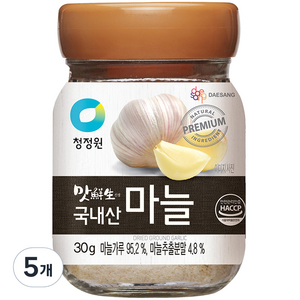 맛선생 국내산 마늘 향신료, 30g, 5개