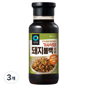 청정원 기사식당 돼지불백양념, 500g, 3개