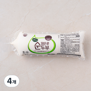 맑은물에 맑은콩 순두부, 1kg, 4개