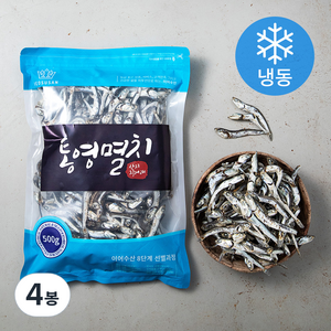 이어수산 통영 산지 직거래 국물용 멸치 (냉동), 500g, 4봉