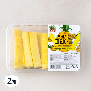 프레시몬 컷팅 파인애플 스틱, 1kg, 2개