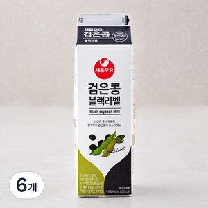 서울우유 검은콩 블랙라벨, 900ml, 6개