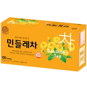 우리차 민들레차, 700mg, 100개입, 1개, 0.7g