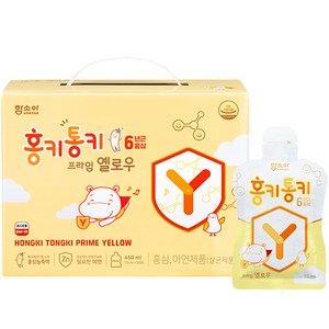 함소아 홍키통키 프라임 옐로우 유아홍삼, 450ml, 1박스