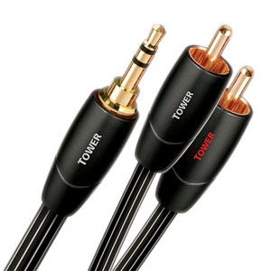 오디오퀘스트 Tower 3.5mm to RCA 아날로그 인터커넥터 케이블 1m, 1개