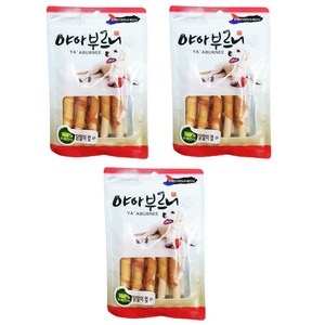 야아부르니 국내산 강아지 수제간식, 닭말이껌맛, 90g, 3개