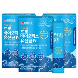 일양약품 프라임 프로바이오틱스 유산균19, 60g, 3개