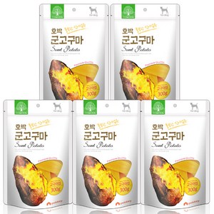 더내추럴 풍부한 식이섬유 호박 군고구마 칩 300g, 5개