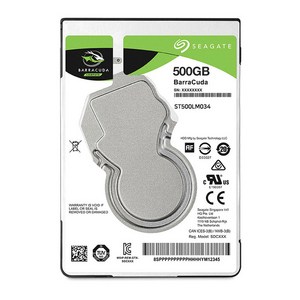 씨게이트 노트북용 바라쿠다 프로 2.5 HDD, ST500LM034, 500GB