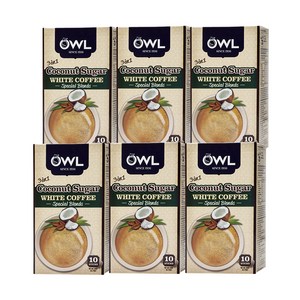 OWL 코코넛 화이트 커피믹스, 20g, 10개입, 6개