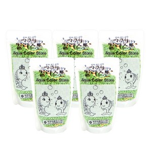 아쿠아플러스 아쿠아 칼라스톤 350g, 연두, 5개