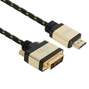 넥시 HDMI 2.0 TO DVI 메탈 케이블 Fine Gold NX997, 5m, 1개