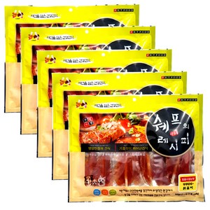 쉐프의레시피 반려견 닭갈비 300g, 닭고기 + 소가죽, 5개