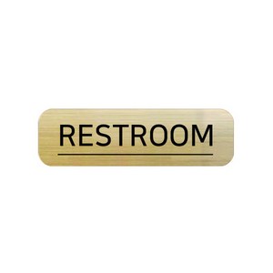 로마크골드유광 인테리어 화장실표지판 네임 L, RESTROOM, 1개