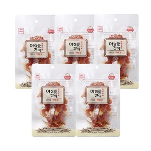 아침애간식 강아지 수제간식, 북어 + 닭가슴살 혼합맛, 70g, 5개