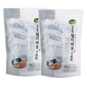 바다소리 깔끔한 멸치해물국물팩, 120g, 2개