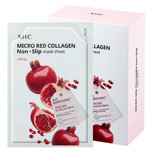 AHC 마이크로 레드 콜라겐 착붙 마스크 시트 33ml, 10개입, 1개