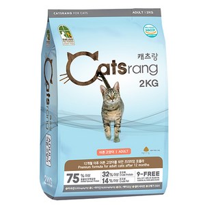 캐츠랑 어덜트 캣츠랑 고양이 건식사료, 닭, 2kg, 1개