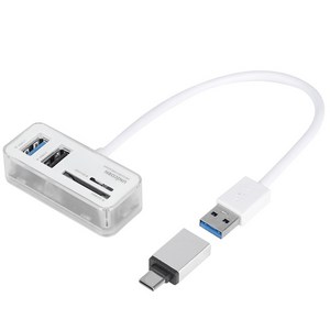 유니콘 A타입 C타입 겸용 USB 3.0 허브 멀티포트 카드리더기, 혼합색상, TH-500CR, 1개