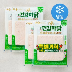 진주햄 건강하닭 슬라이스햄 갈비맛 (냉동), 100g, 4개