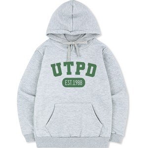 언탭트 남성용 빅사이즈 UTPD 오리지널 빅로고 기모 후드티셔츠