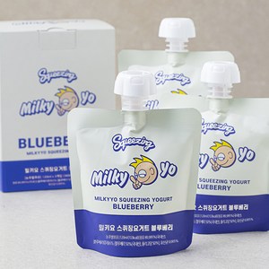 밀키요 스퀴징 요거트 블루베리 3입, 360ml, 1개