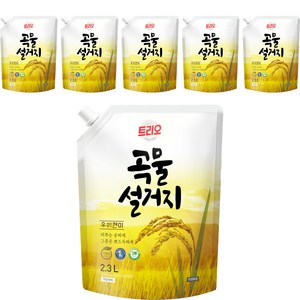 트리오 곡물설거지 우리현미 주방세제, 2.3L, 6개