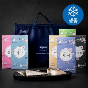 생선파는언니 스테이크 생선 300g x 6종 선물세트 + 쇼핑백, 1.8kg, 1세트