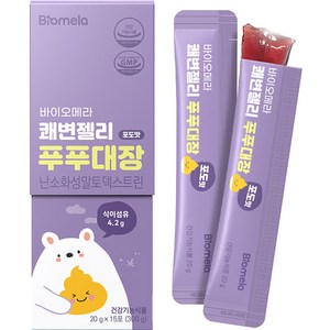 바이오메라 젤리스틱 쾌변 푸푸대장 포도맛 20g x 15포, 300g, 1개