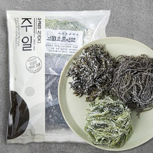 주일 무결점 오독오독 해초 미역줄기 + 꼬시래기 + 톳, 200g, 3봉