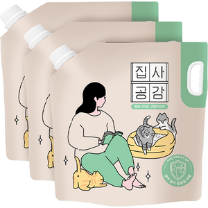 집사공감 벤토나이트 사막화방지입자 고양이 모래, 6.35kg, 3개, 무향