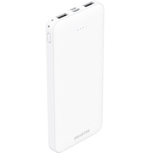 스마텍 듀얼포트 5V 보조배터리 10000mAh, STPB-SL1(WH), 화이트