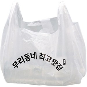 해피락 배달 비닐봉투 HDPE 유백 인쇄 특대 100p, 1개