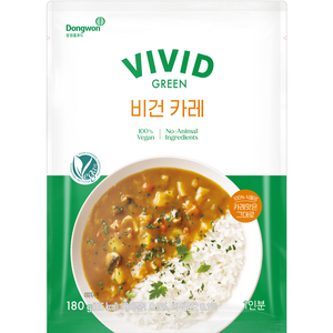 동원홈푸드 비비드그린 비건 카레, 180g, 1개