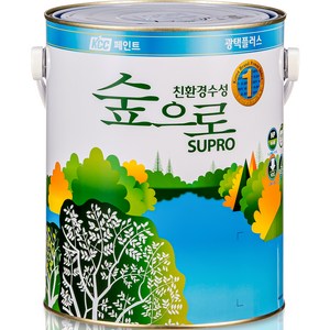 KCC숲으로 광택 플러스 반광 페인트, 백색, 3.78L, 1개