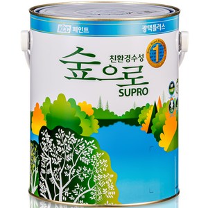 KCC숲으로 광택 플러스 페인트 내부용 유광, 화이트, 3.78L, 1개