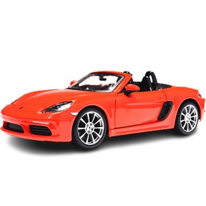 브라고 1:24 Porsche 718 Boxster 다이캐스트, 오렌지, 1개