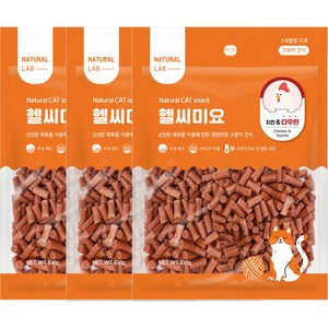 내츄럴랩 헬씨미요 고양이간식, 닭가슴살, 100g, 3개