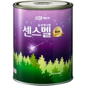 KCC페인트 센스멜 골드 에나멜페인트 유광, 회색, 1L, 1개