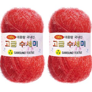 yana 대용량 고급수세미 181 딸기코랄 100g, 181(딸기코랄), 2개