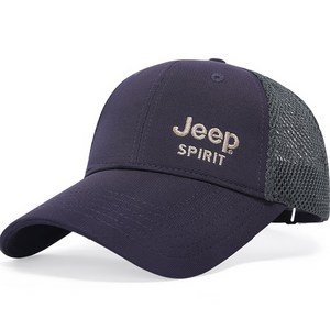 JEEP SPIRIT 카멜 반 메쉬 볼캡 야구모자 + 지프전용포장