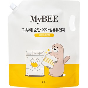 마이비 피부에순한 유아 섬유유연제 베이비코튼향 리필, 2.1L, 1개