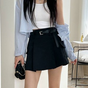 디아미뇽 트루 플리츠 카고 미니 스커트