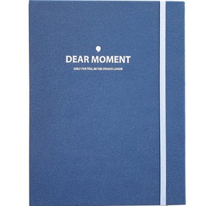 제이로그 DEAR MOMENT 3공 바인딩 다이어리 커버 A5, 블루, 1개