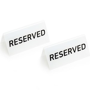 디자인스튜디오투명 아크릴 RESERVED 예약석 표시판, 반투명, 2개