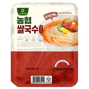 농협 우리쌀국수 얼큰한맛, 92g, 1개